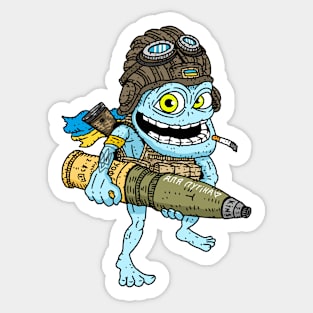 Ukrainian frog. Sticker